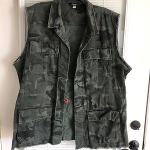 Nordstrom Supplies Brand Camo distressed vest